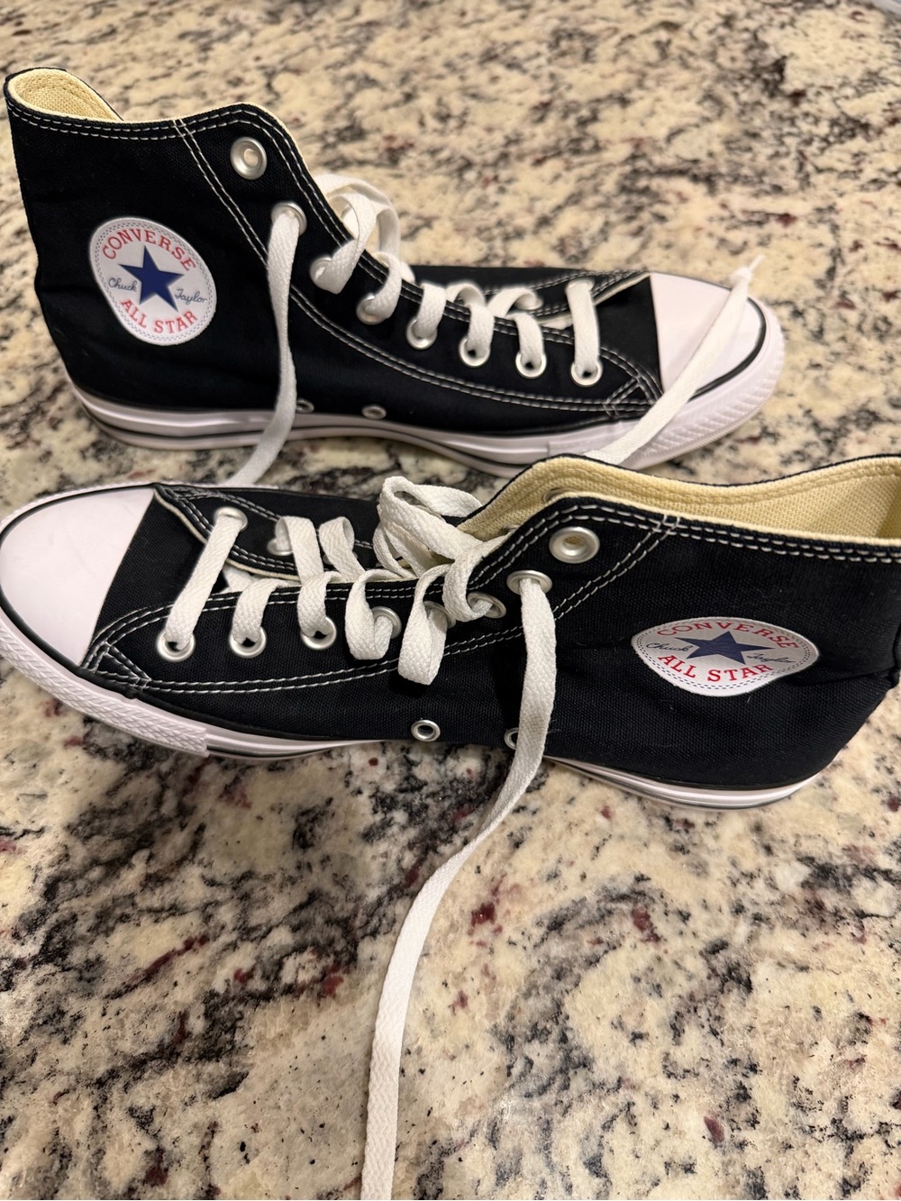 Converse Black and White  High Top Sneakers